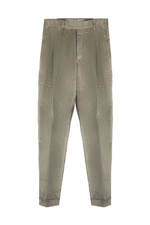 Gray cotton corduroy pants PT TORINO | CORSZAZ40FWDPG810200